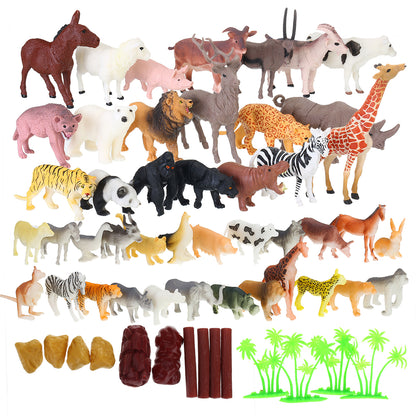 58 PCS Animal Figures Toy Set in Box