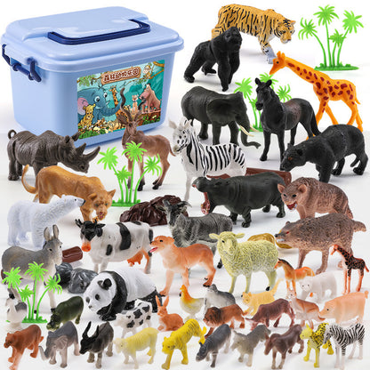 58 PCS Animal Figures Toy Set in Box