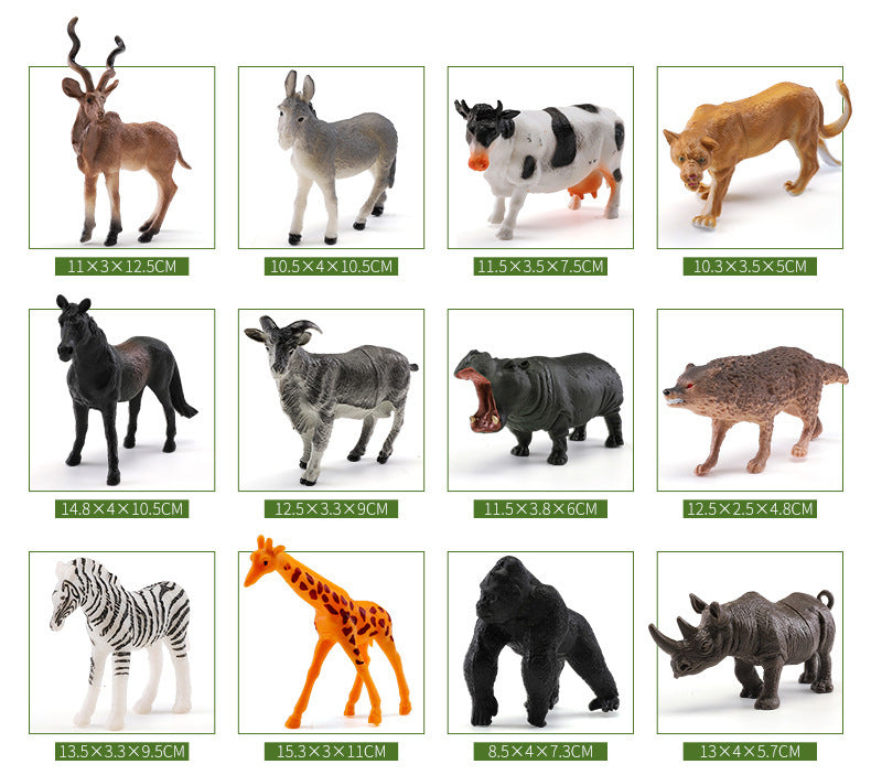 58 PCS Animal Figures Toy Set in Box