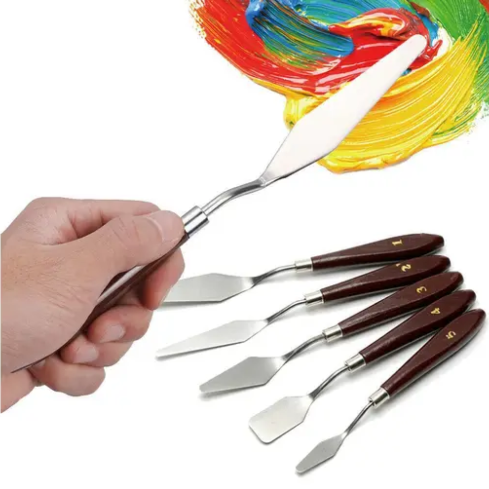 5 Piece Artist Palette Knife Set Painting Spatulas