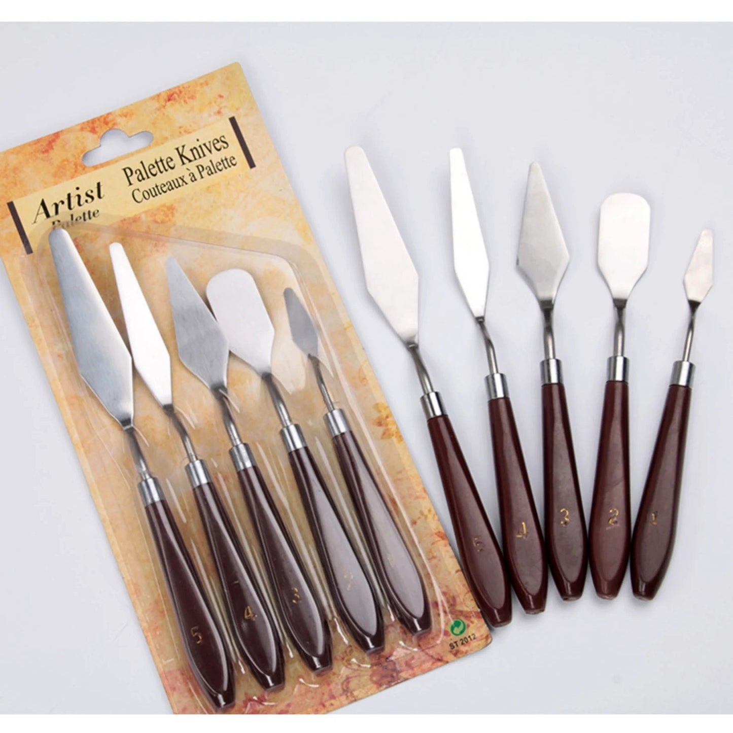 5 Piece Artist Palette Knife Set Painting Spatulas