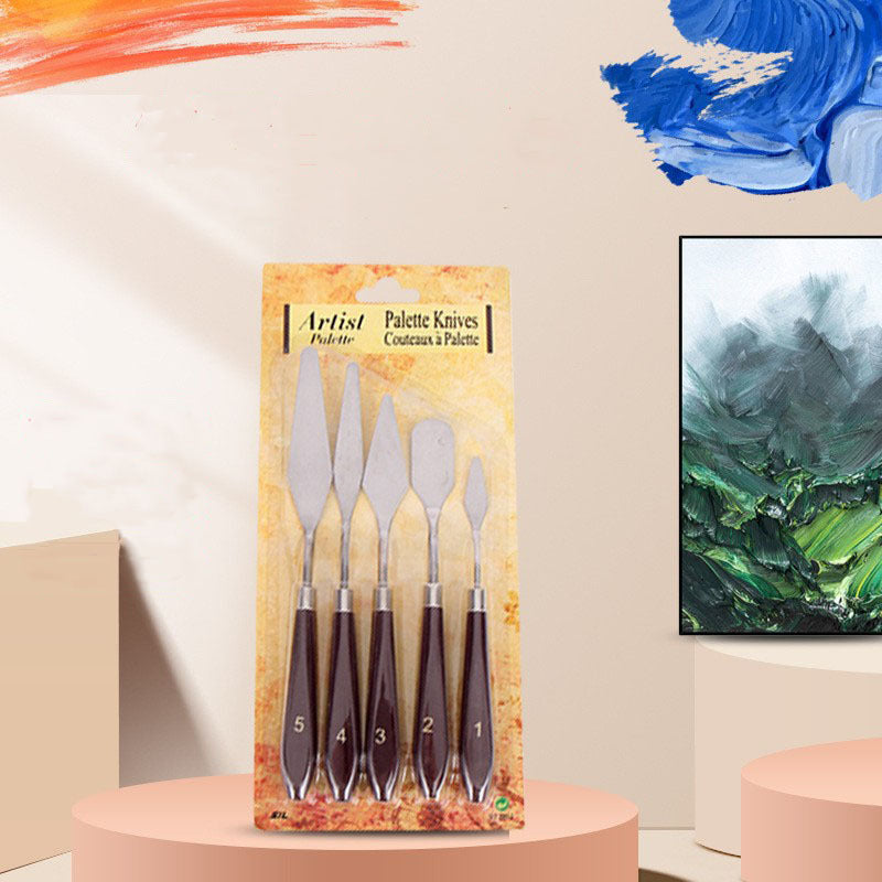 5 Piece Artist Palette Knife Set Painting Spatulas