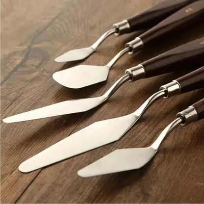 5 Piece Artist Palette Knife Set Painting Spatulas