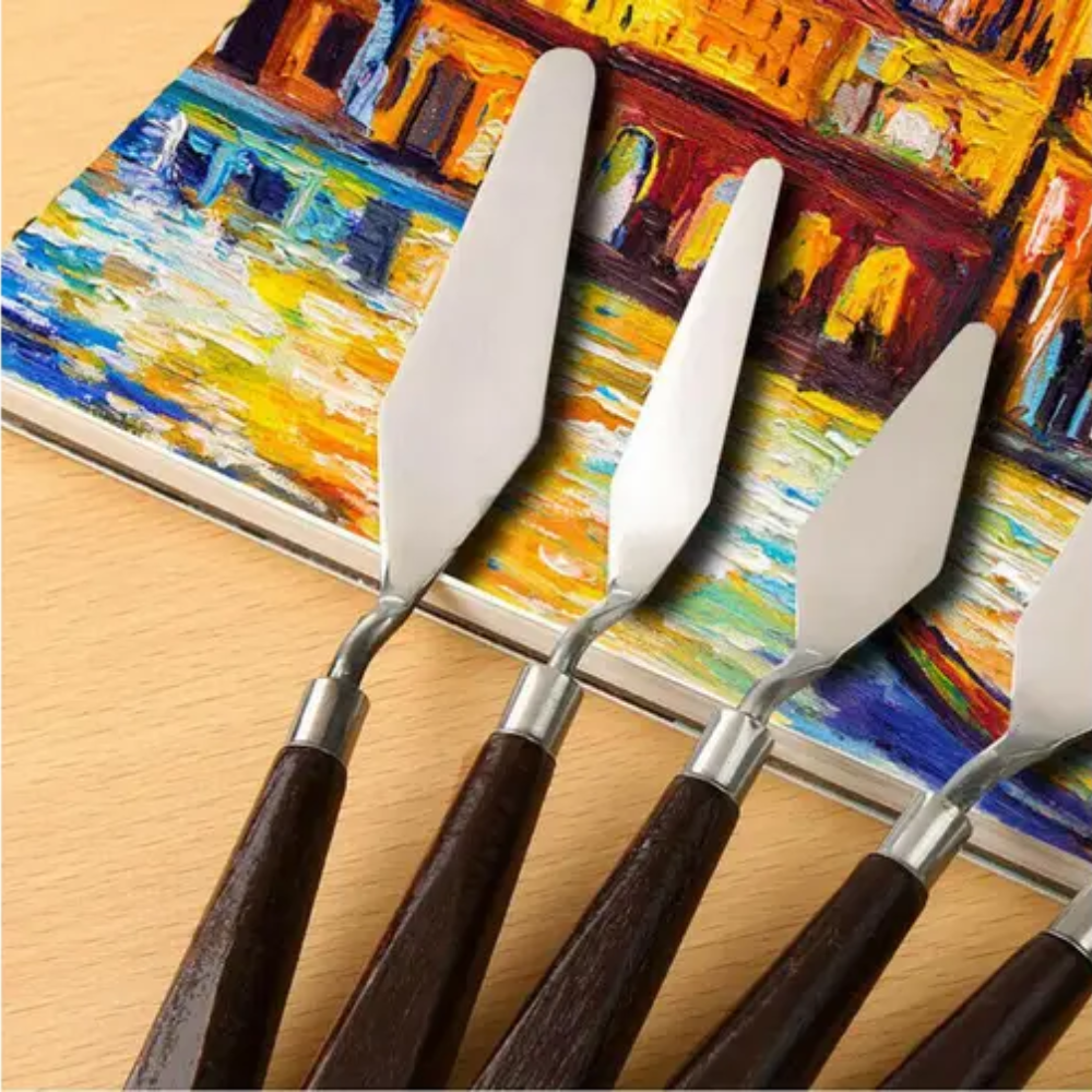 5 Piece Artist Palette Knife Set Painting Spatulas