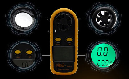 Digital Anemometer Wind Speed & Temperature Meter with Bonus Silicone Cover