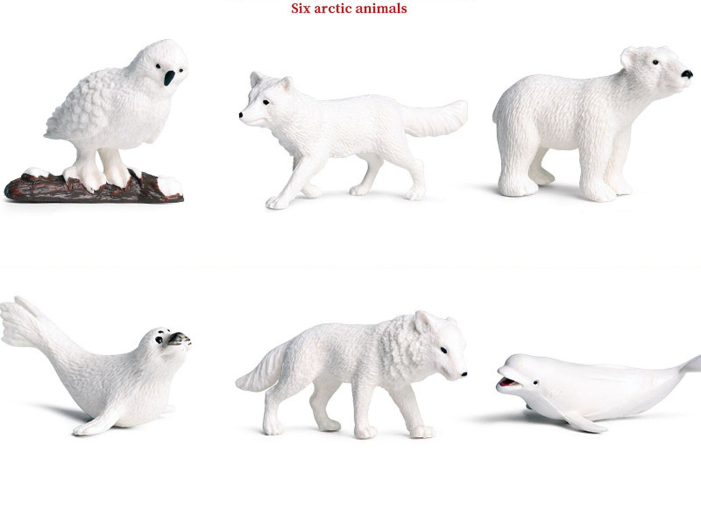 6 PCS Arctic Animal Figures Toy Set