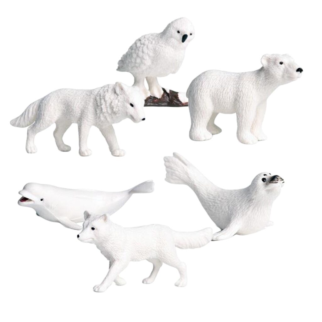 6 PCS Arctic Animal Figures Toy Set