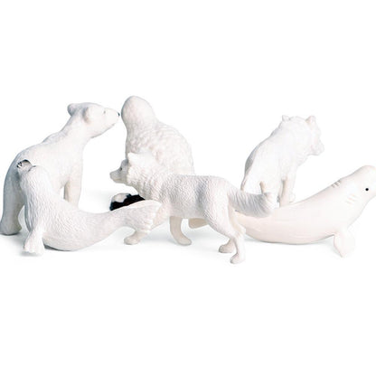 6 PCS Arctic Animal Figures Toy Set