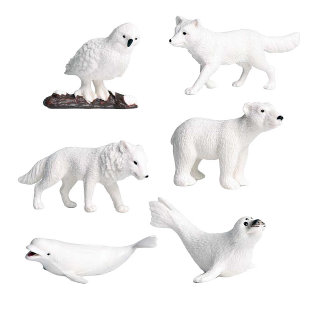 6 PCS Arctic Animal Figures Toy Set