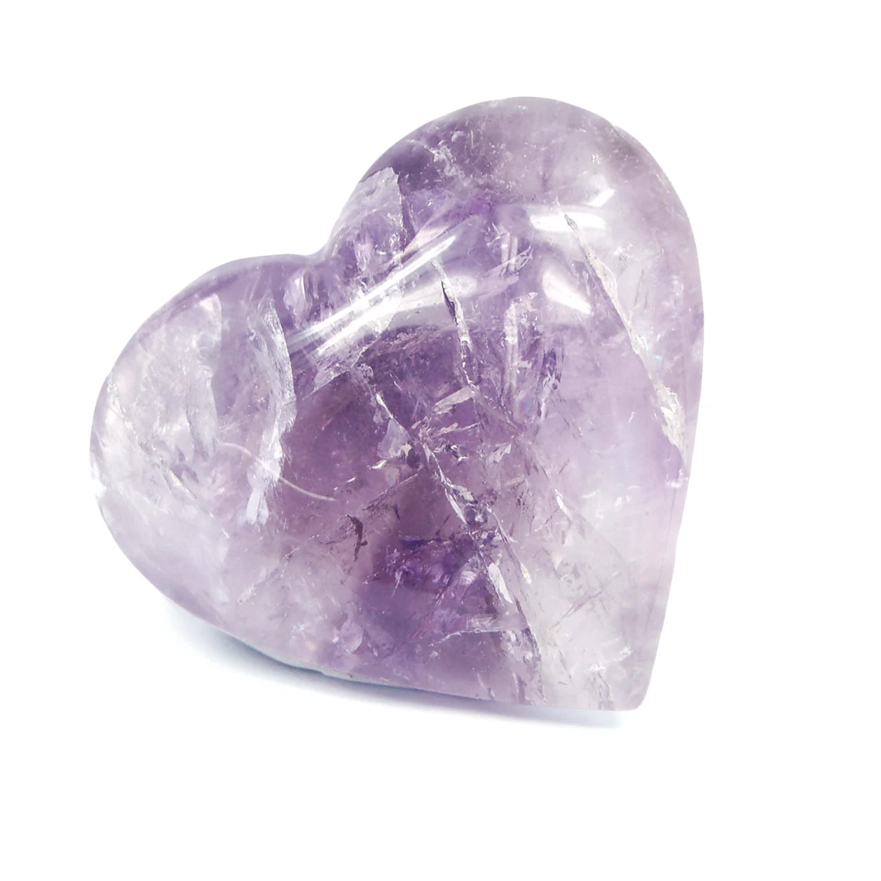 Amethyst Crystal Heart Stone Natural Gemstone