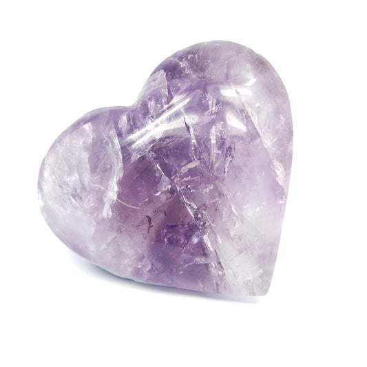 Amethyst Crystal Heart Stone Natural Gemstone