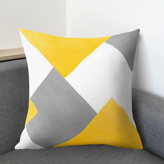 Soft Plush Geometric Cushion Decorative Throw Pillow