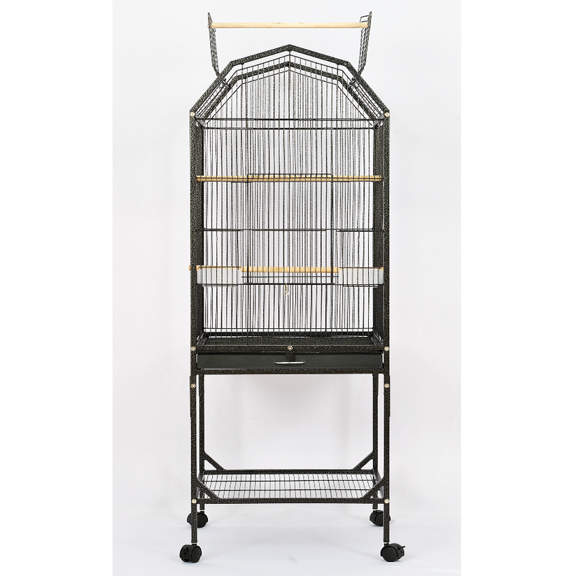 Curated visual reference: Fine Handled Round Perch Bird Flight Cage Reference: Large Metal Bird Flight Cage Aviary Pet Parrot Budgie House