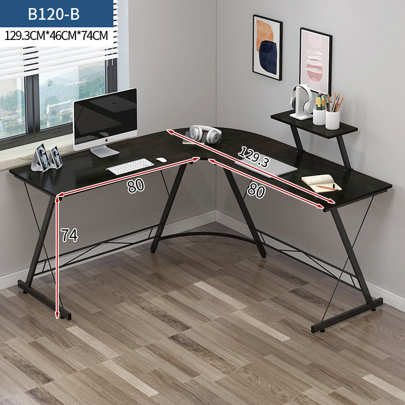 Premium Executive Corner Desk Professional Double Workstation (Black)