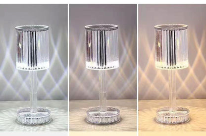 Crystal Cylinder LED Table Lamp Touch Sensor Night Light