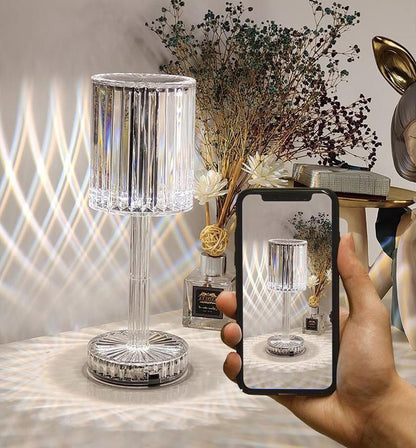 Crystal Cylinder LED Table Lamp Touch Sensor Night Light