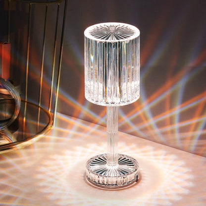 Crystal Cylinder LED Table Lamp Touch Sensor Night Light