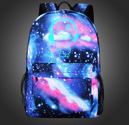 Galaxy Backpack Laptop Travel School Bag Glow in the Dark Shoulder Bag