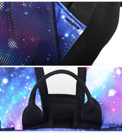 Galaxy Backpack Laptop Travel School Bag Glow in the Dark Shoulder Bag