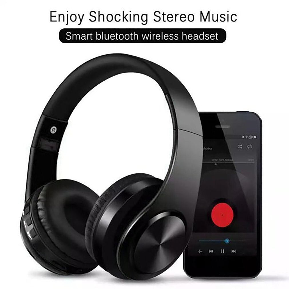 V5.3 Bluetooth Wireless Headphones 3D Stereo Noise Reduction Headset (Black)