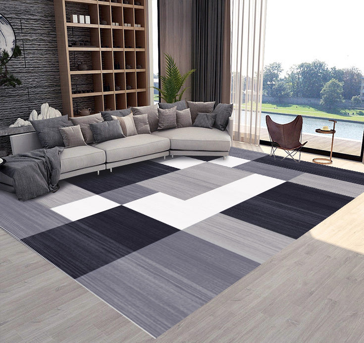 4m Extra Large Check Rug Carpet Mat (400 x 200)