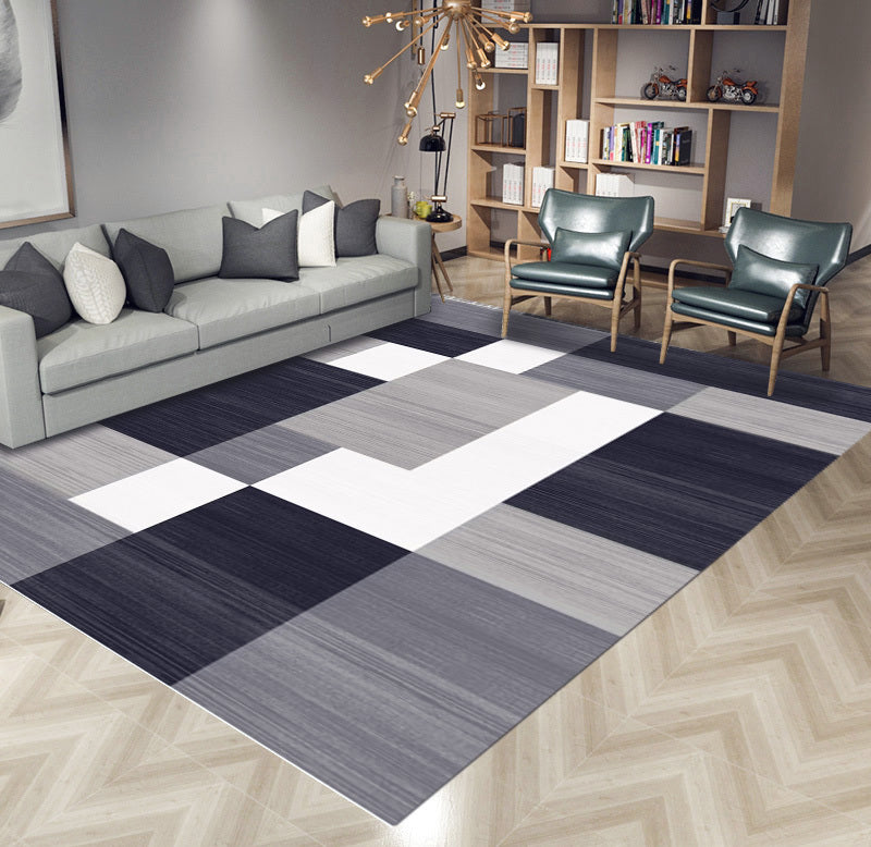 4m Extra Large Check Rug Carpet Mat (400 x 200)