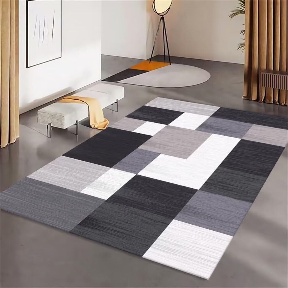 4m Extra Large Check Rug Carpet Mat (400 x 200)