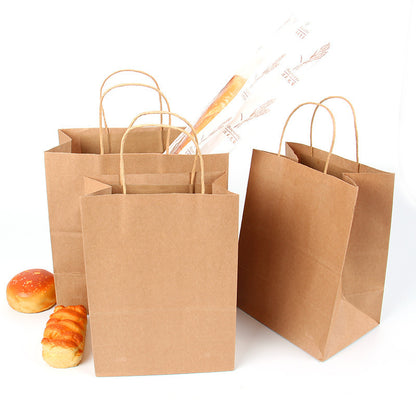 100 X Kraft Paper Bags Bulk Pack Gift Shopping Brown Retail Bag with Handles