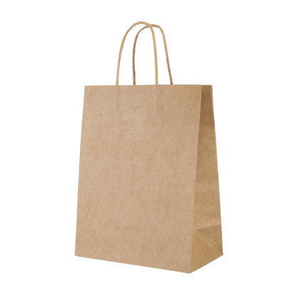 100 X Kraft Paper Bags Bulk Pack Gift Shopping Brown Retail Bag with Handles