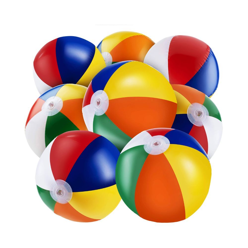 Inflatable Rainbow Beach Ball Outdoor Pool Game Toy