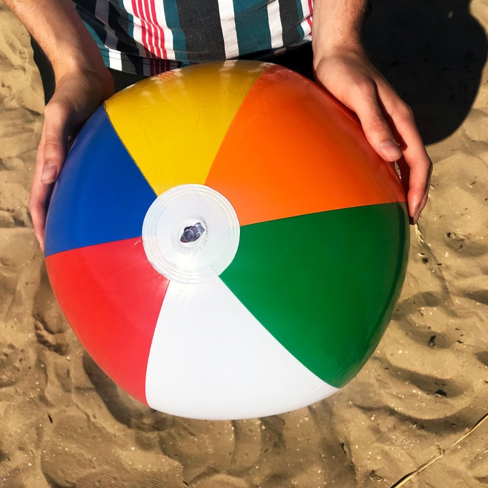 Inflatable Rainbow Beach Ball Outdoor Pool Game Toy