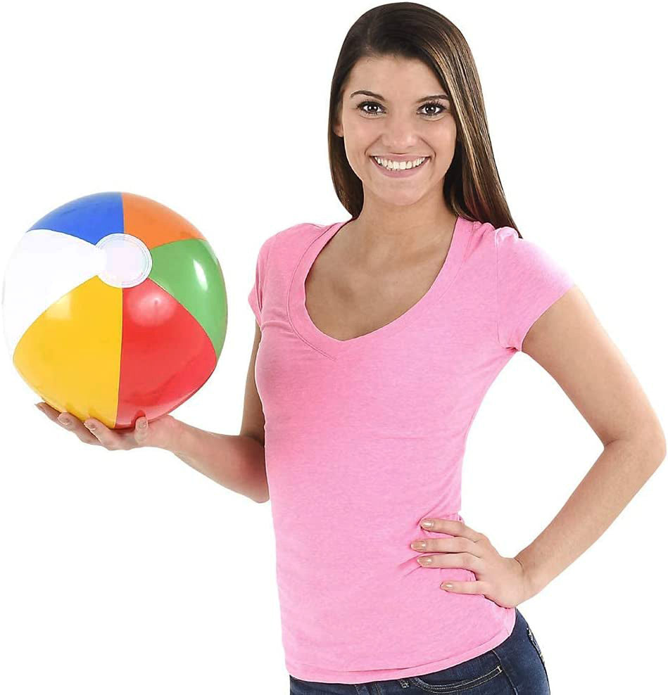 Inflatable Rainbow Beach Ball Outdoor Pool Game Toy