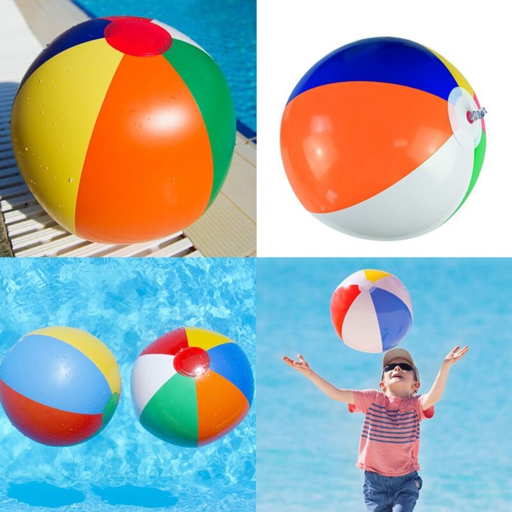 Inflatable Rainbow Beach Ball Outdoor Pool Game Toy