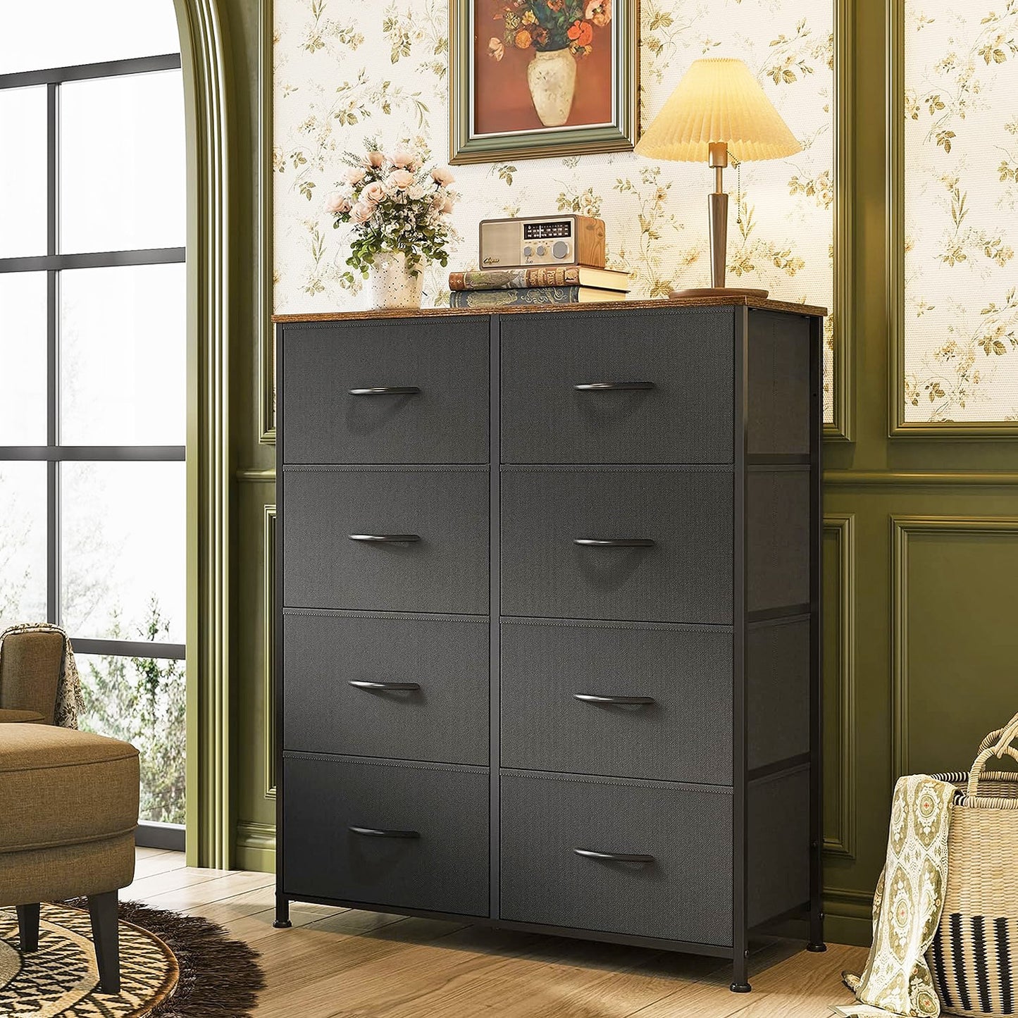 Amenity 8-Drawer Dresser Chest of Drawers Storage Organizer Unit