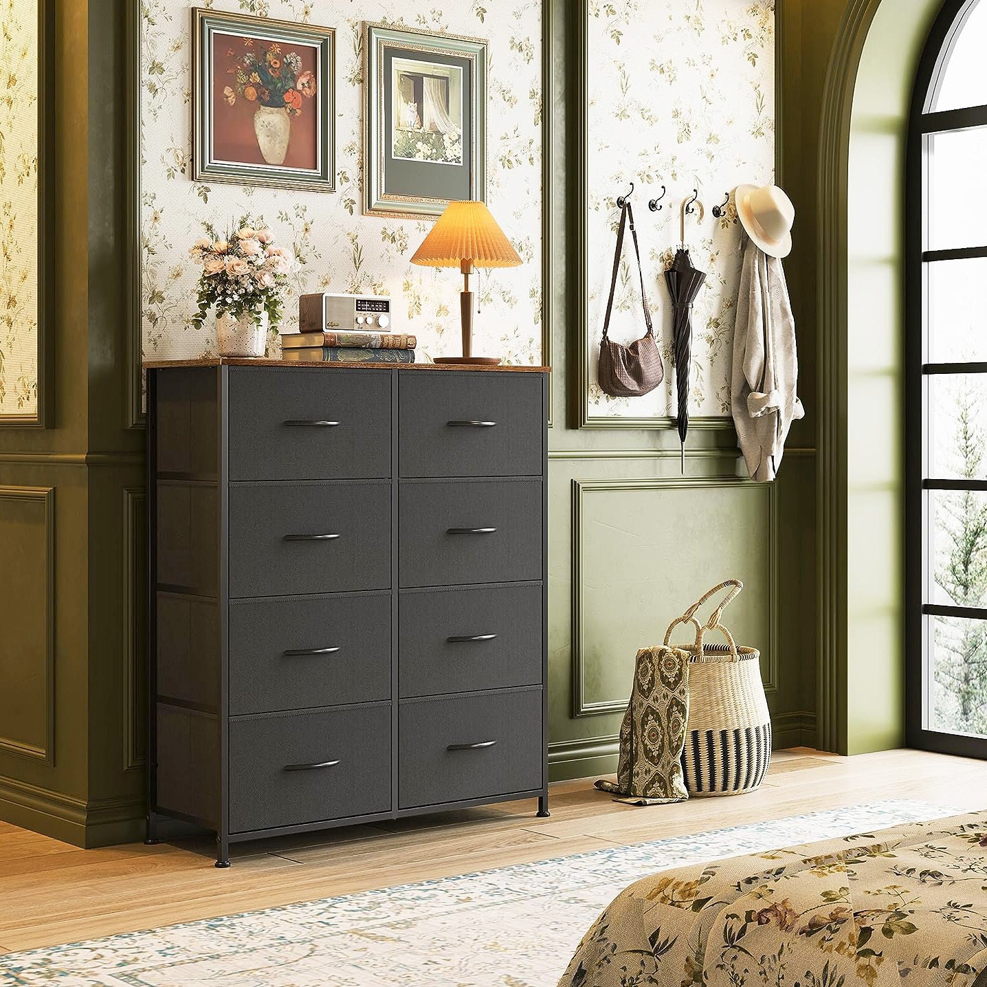 Amenity 8-Drawer Dresser Chest of Drawers Storage Organizer Unit