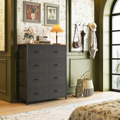 Amenity 8-Drawer Dresser Chest of Drawers Storage Organizer Unit