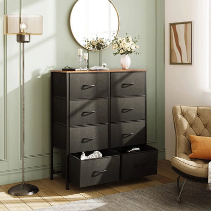 Amenity 8-Drawer Dresser Chest of Drawers Storage Organizer Unit