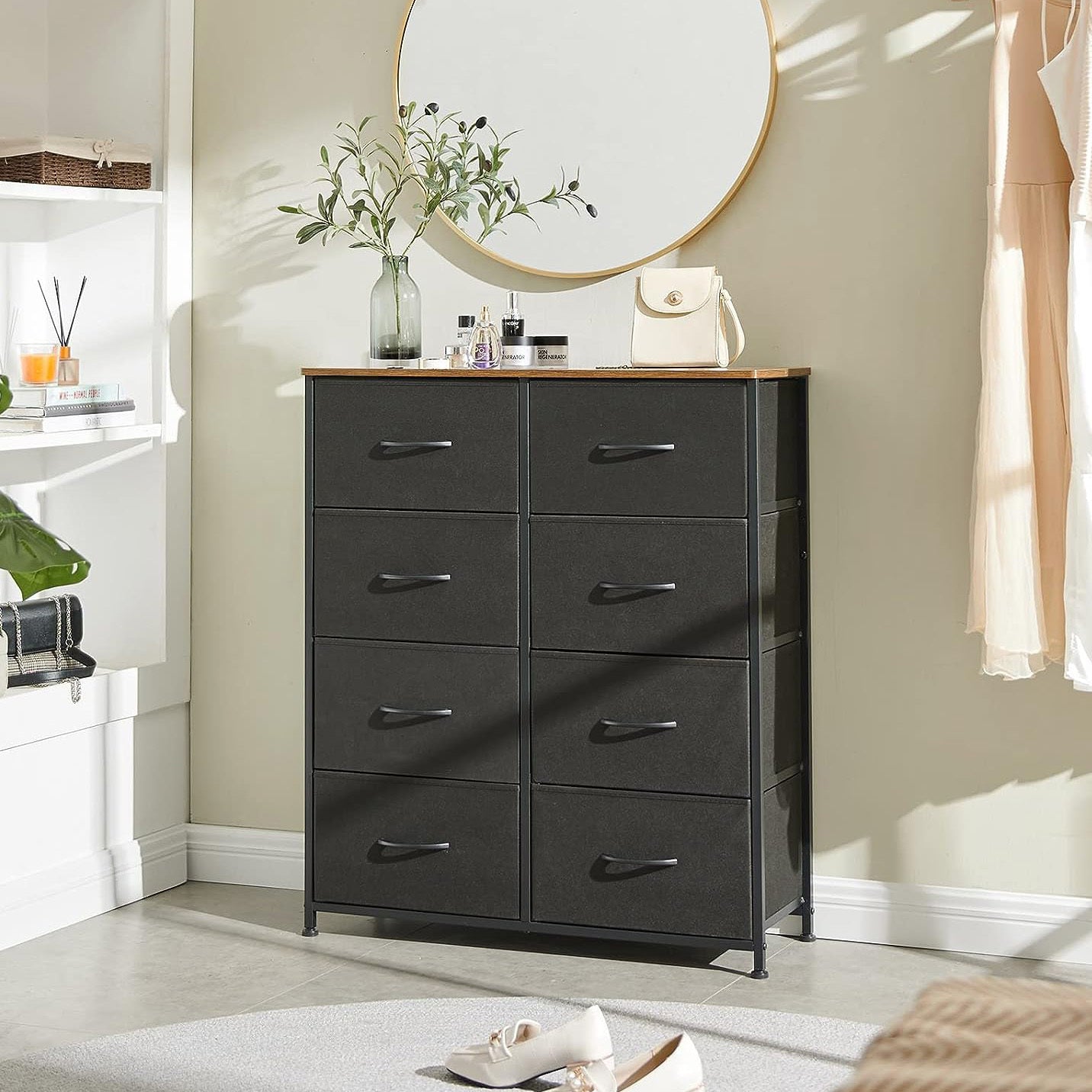 Amenity 8-Drawer Dresser Chest of Drawers Storage Organizer Unit