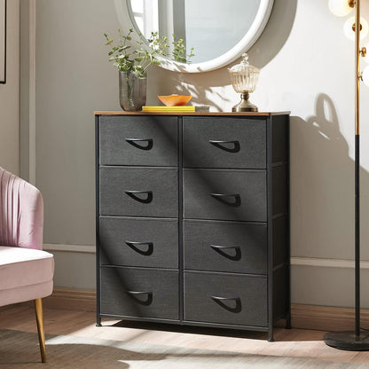 Amenity 8-Drawer Dresser Chest of Drawers Storage Organizer Unit