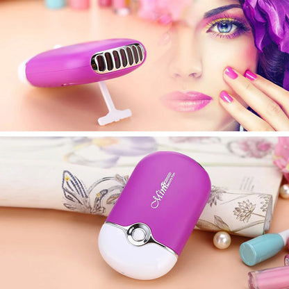 USB Mini Portable Rechargeable Fan Electric Bladeless Handheld Air Cooler for Eyelash