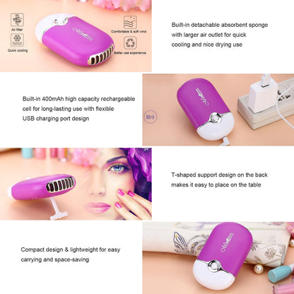 USB Mini Portable Rechargeable Fan Electric Bladeless Handheld Air Cooler for Eyelash