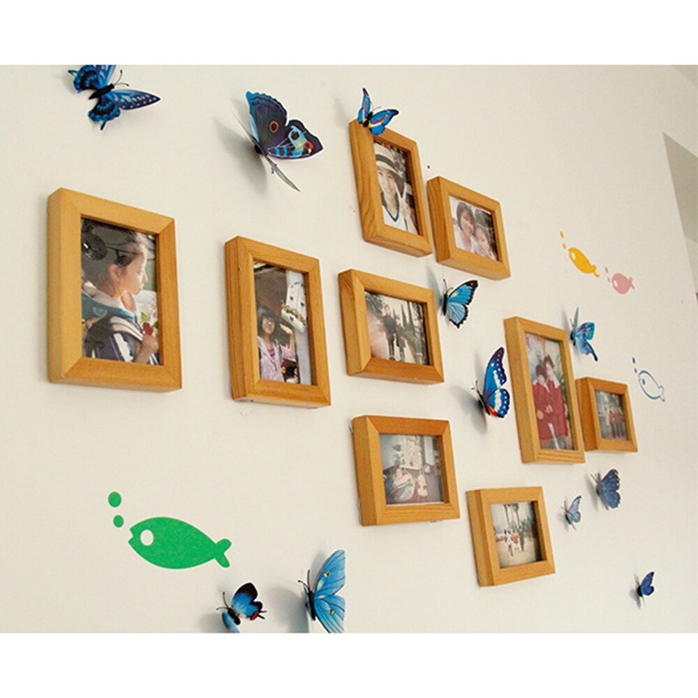 12-Piece 3D Butterfly Wall Decor Butterflies Stickers for Party Decorations with Magnets (Blue)