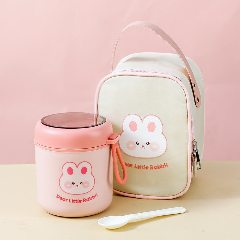 Cute Rabbit Thermos Insulated Stainless Steel Food Jar Lunch Container