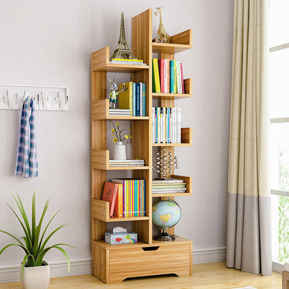 8-Tier 11-Shelf Display Storage Utility Book Shelf Bookcase Shelving (Natural Oak)