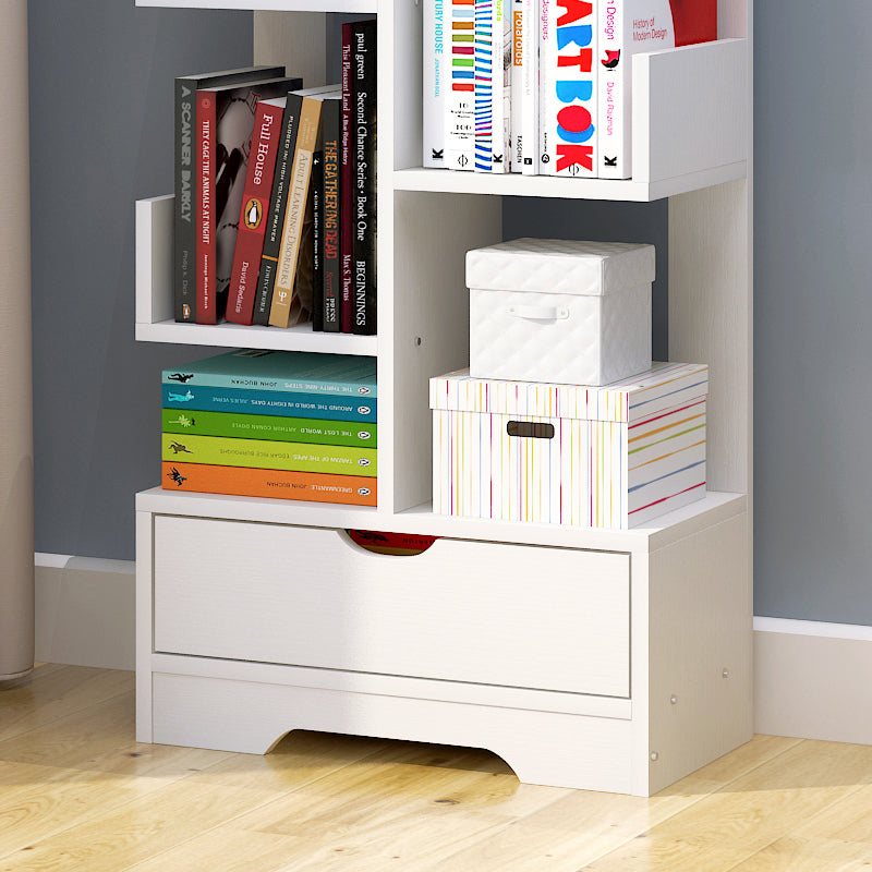 8-Tier 11-Shelf Display Storage Utility Book Shelf Bookcase Shelving (White)