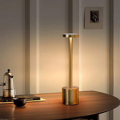 Luxury Designer LED Metal Tall Table Lamp Cordless Touch Sensor Night Light (Gold)