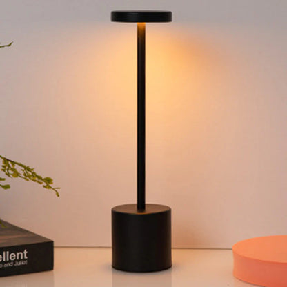 Luxury Designer LED Metal Tall Table Lamp Cordless Touch Sensor Night Light (Black)