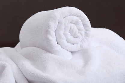 Luxury Hotel 100% Cotton White Bath Towel