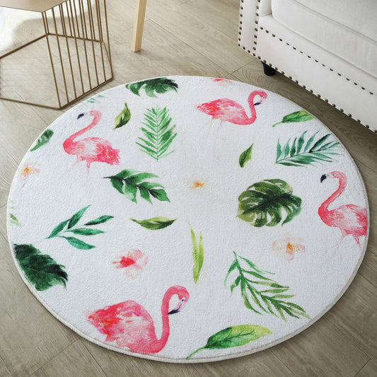 Lush Plush Infinity Round Tropical Rug