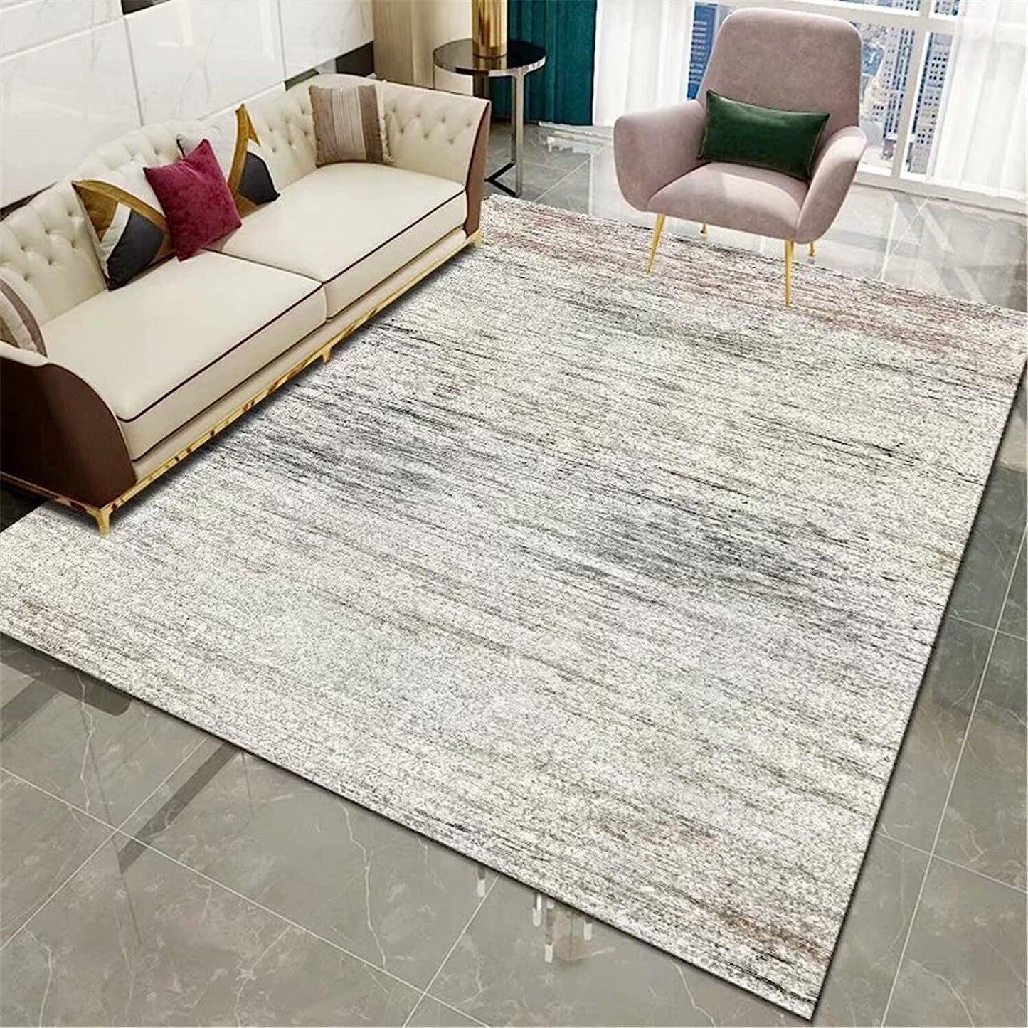 4m Extra Large Lush Plush Misty Carpet Rug (400 x 200)